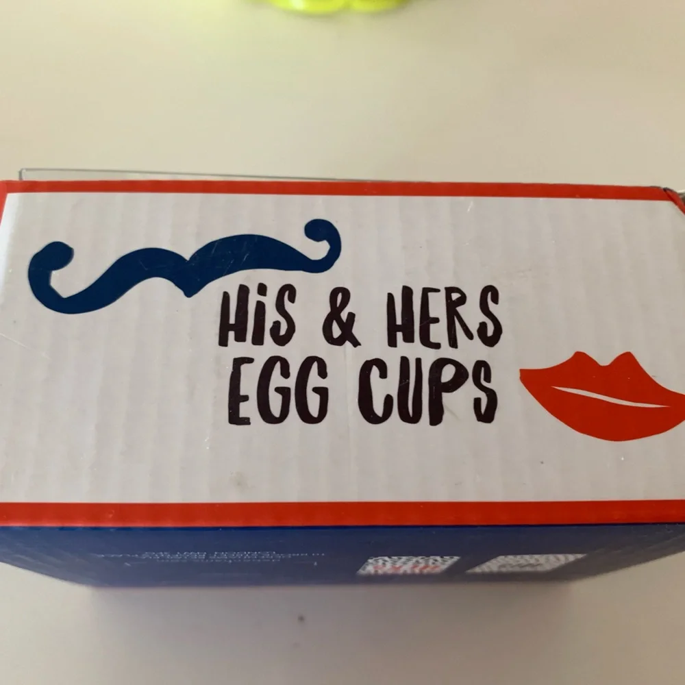 Artistic Face Design Ceramic Egg Cups His snd Hers